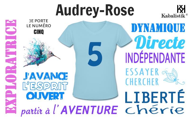 La signification numérologique du prénom Audrey-rose
