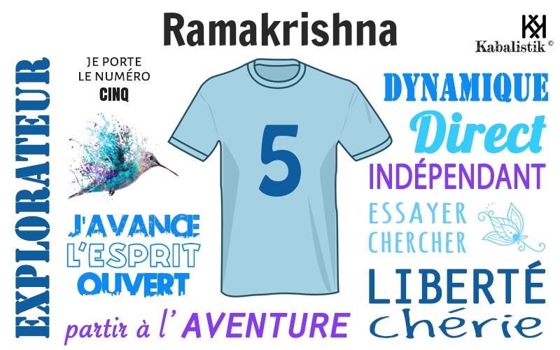 La signification numérologique du prénom Ramakrishna