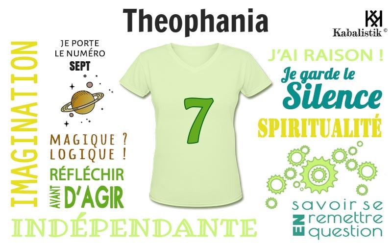 La signification numérologique du prénom Theophania