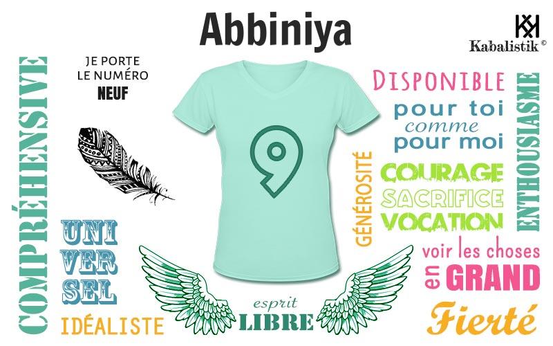 La signification numérologique du prénom Abbiniya