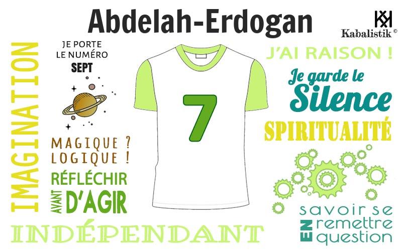 La signification numérologique du prénom Abdelah-Erdogan