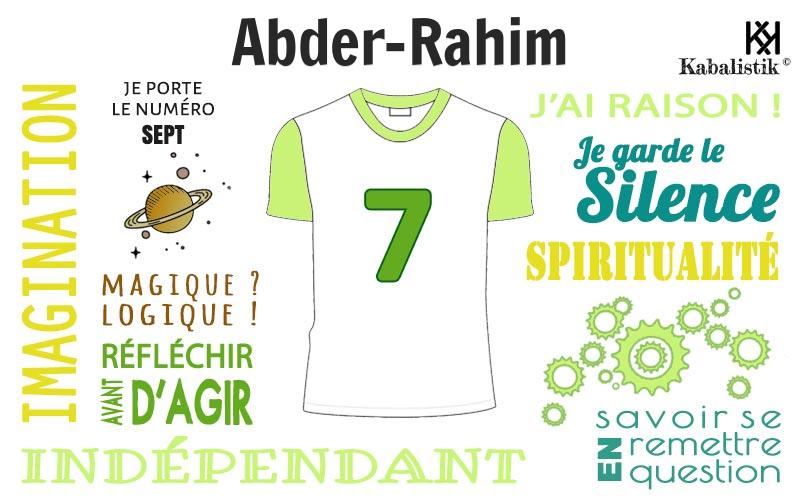 La signification numérologique du prénom Abder-Rahim