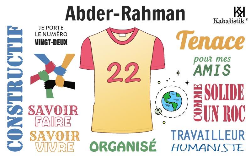 La signification numérologique du prénom Abder-Rahman
