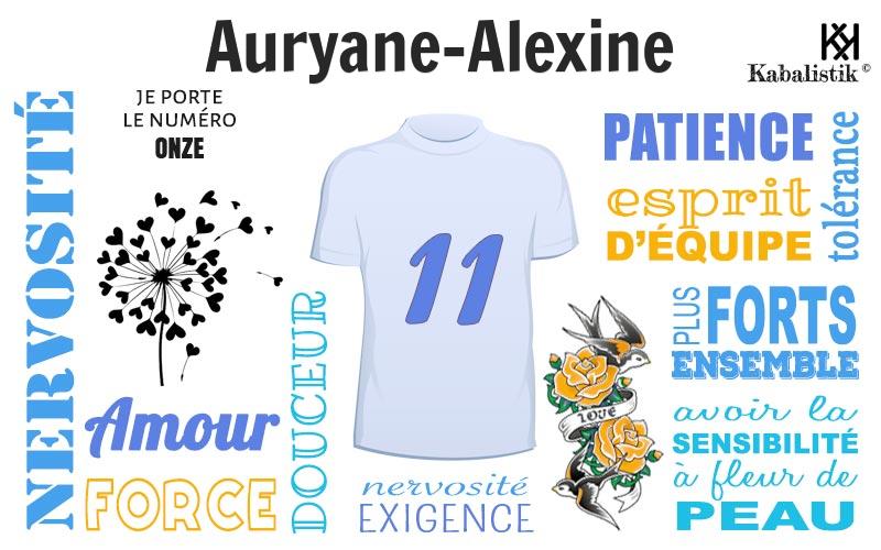 La signification numérologique du prénom Auryane-alexine
