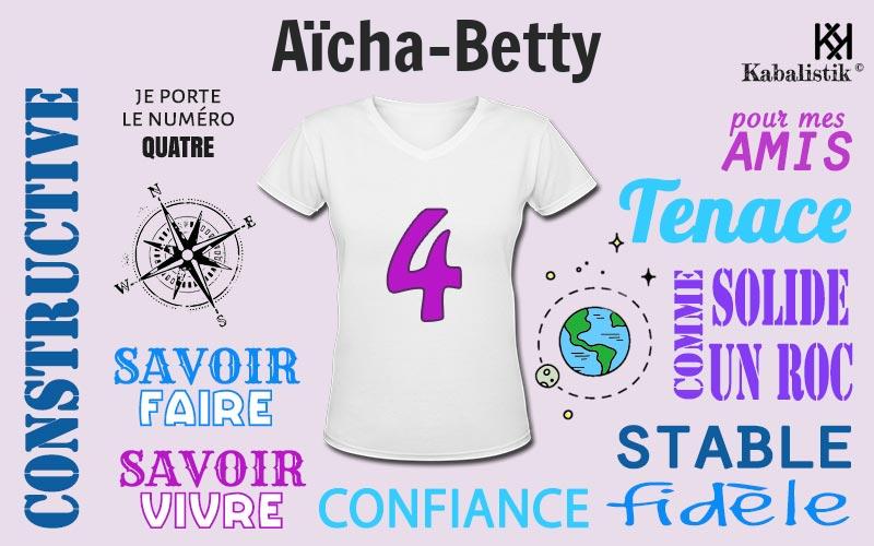 La signification numérologique du prénom Aïcha-Betty