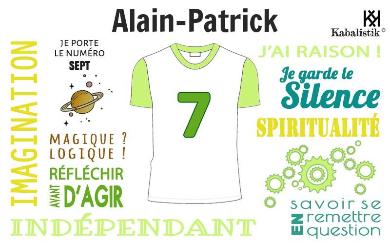 La signification numérologique du prénom Alain-Patrick
