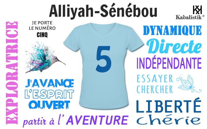 La signification numérologique du prénom Alliyah-Sénébou
