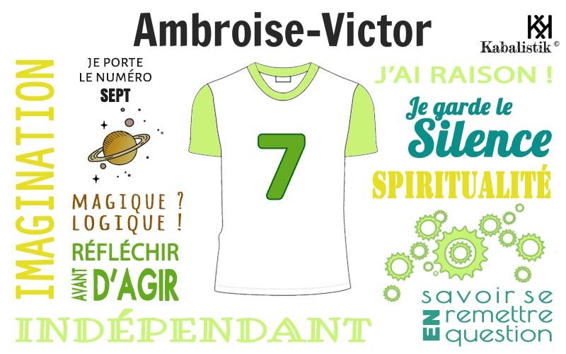 La signification numérologique du prénom Ambroise-Victor
