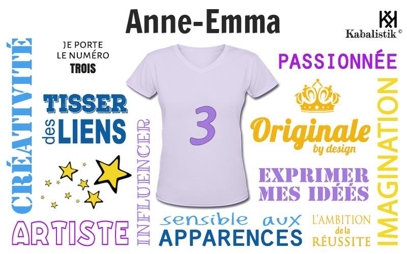 La signification numérologique du prénom Anne-Emma