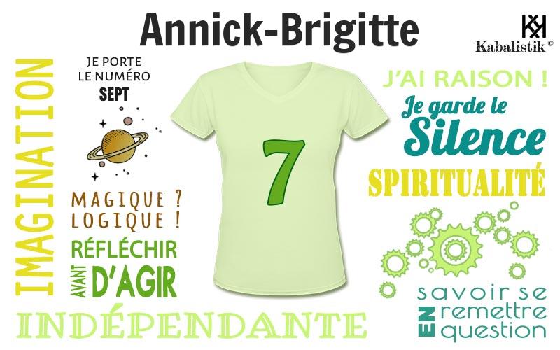 La signification numérologique du prénom Annick-Brigitte