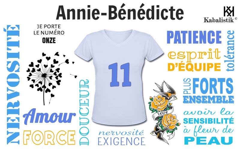 La signification numérologique du prénom Annie-Bénédicte