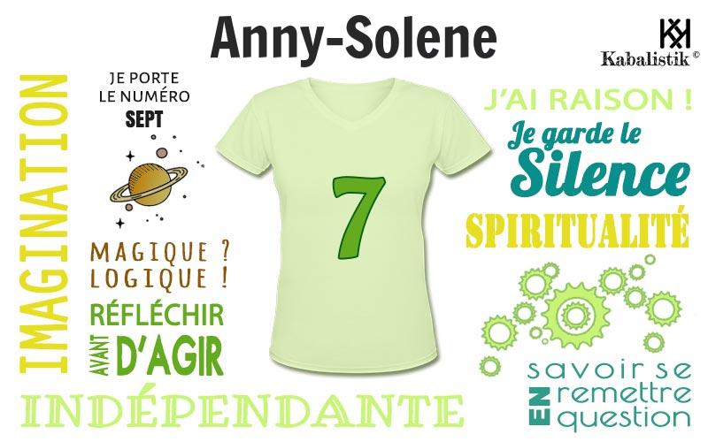 La signification numérologique du prénom Anny-Solene