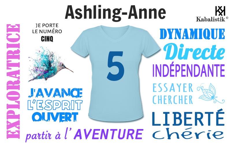 La signification numérologique du prénom Ashling-Anne