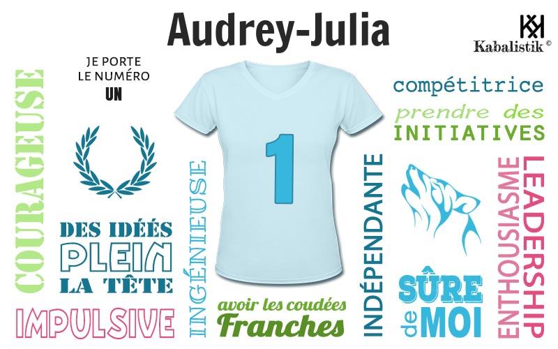 La signification numérologique du prénom Audrey-Julia