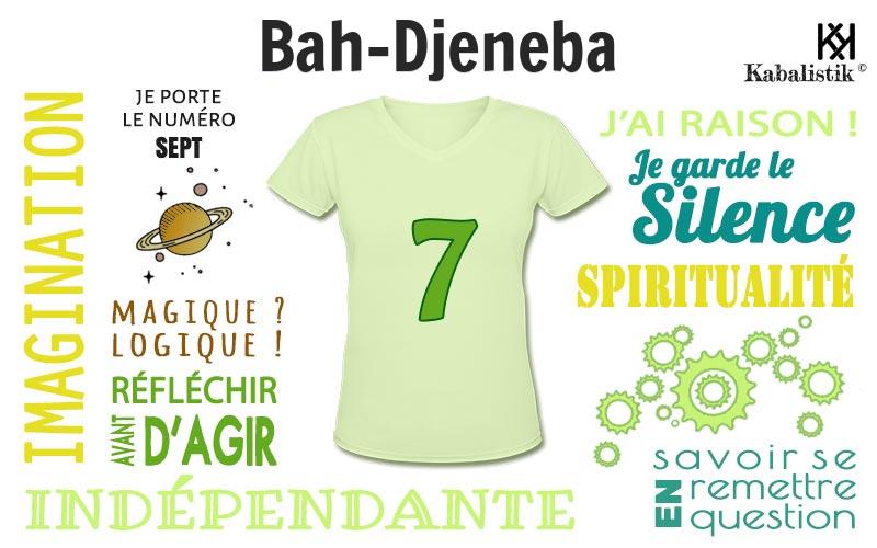 La signification numérologique du prénom Bah-Djeneba