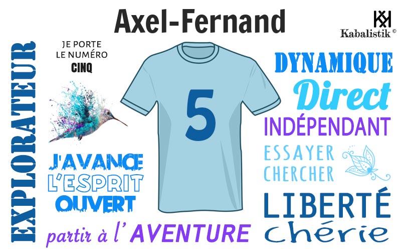 La signification numérologique du prénom Axel-fernand