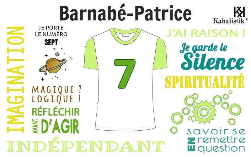 La signification numérologique du prénom Barnabé-Patrice