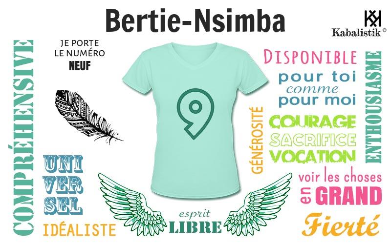 La signification numérologique du prénom Bertie-Nsimba