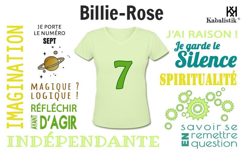 La signification numérologique du prénom Billie-Rose