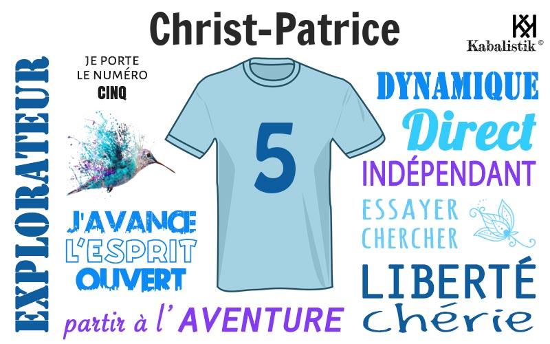 La signification numérologique du prénom Christ-Patrice
