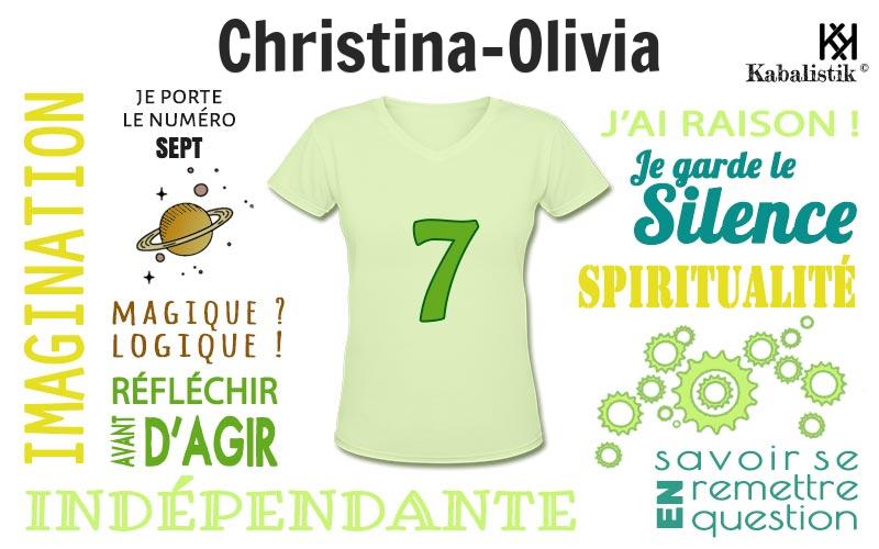 La signification numérologique du prénom Christina-Olivia