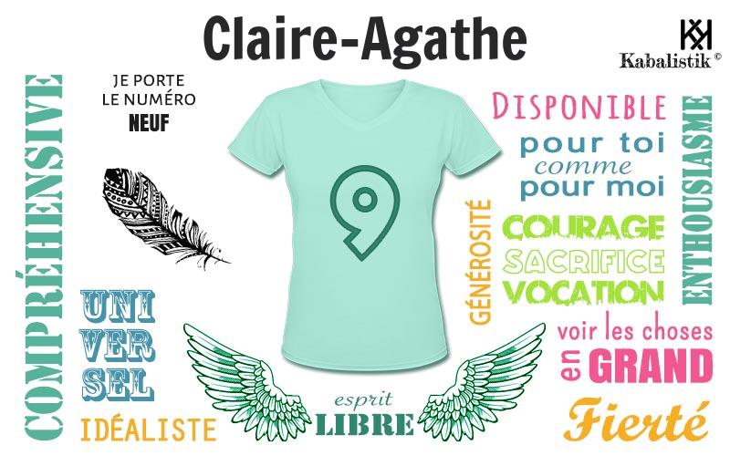 La signification numérologique du prénom Claire-Agathe