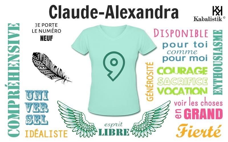 La signification numérologique du prénom Claude-Alexandra