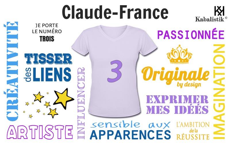 La signification numérologique du prénom Claude-France