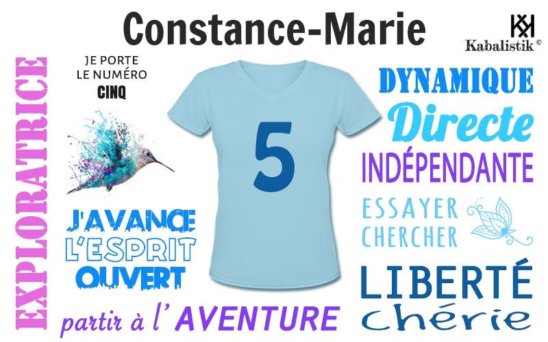 La signification numérologique du prénom Constance-Marie