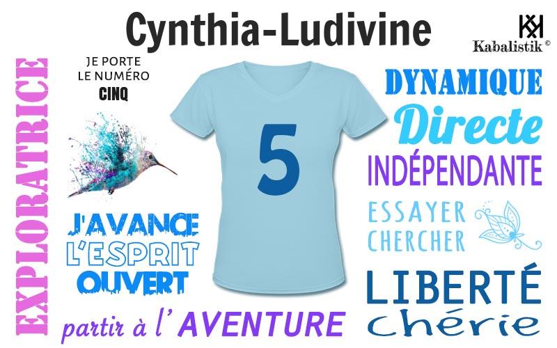 La signification numérologique du prénom Cynthia-Ludivine