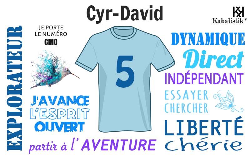 La signification numérologique du prénom Cyr-David