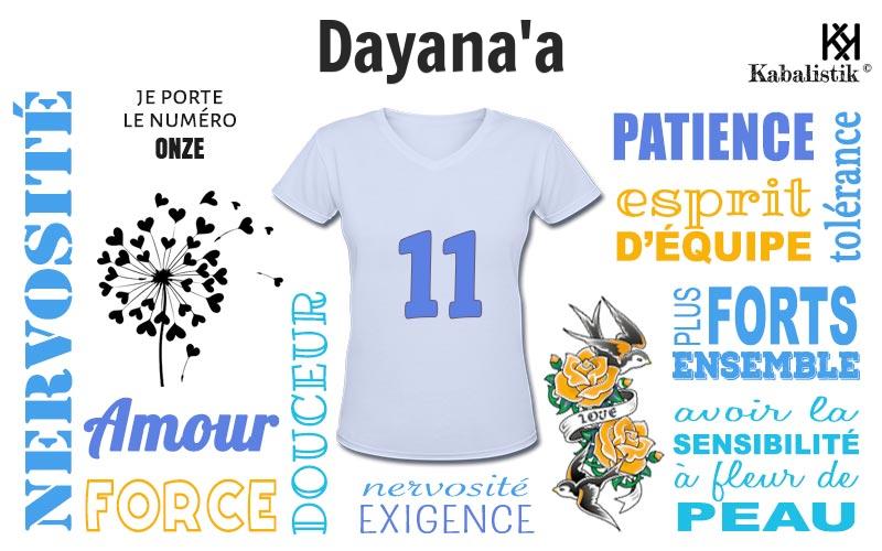 La signification numérologique du prénom Dayana'A