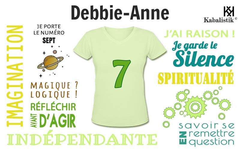 La signification numérologique du prénom Debbie-Anne