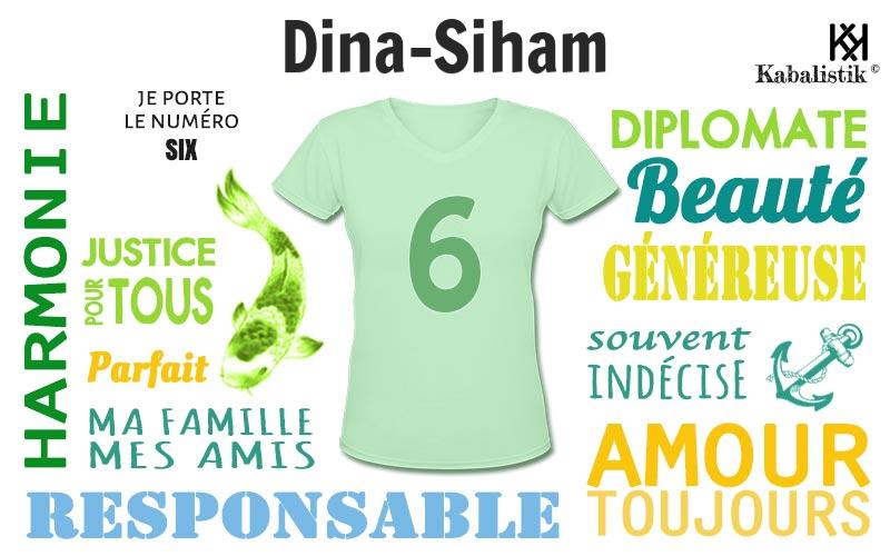 La signification numérologique du prénom Dina-Siham