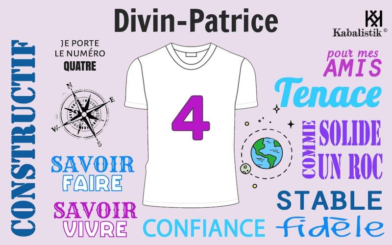 La signification numérologique du prénom Divin-Patrice
