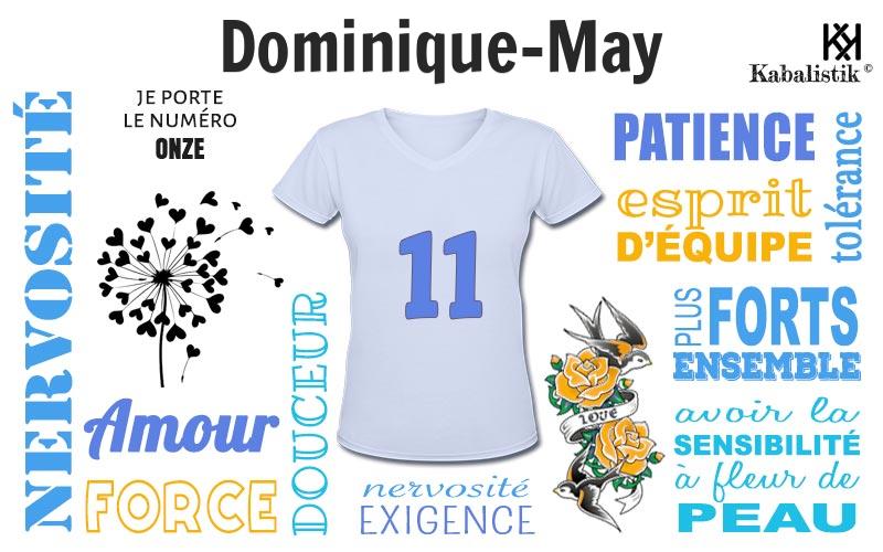 La signification numérologique du prénom Dominique-May