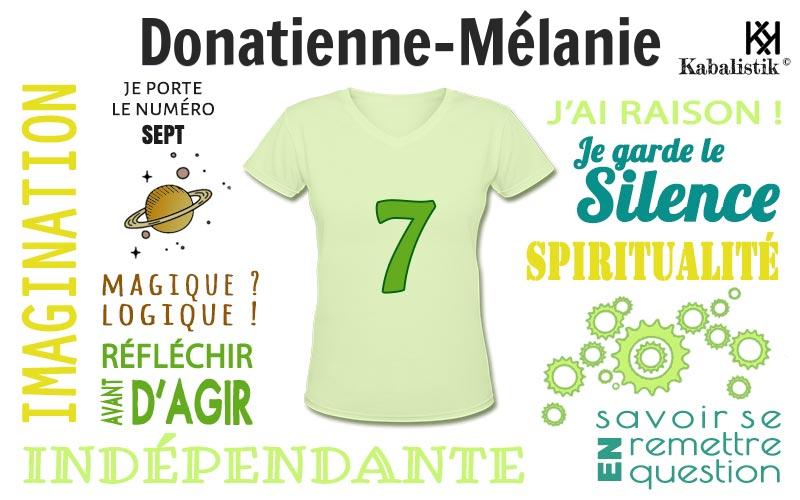 La signification numérologique du prénom Donatienne-Mélanie
