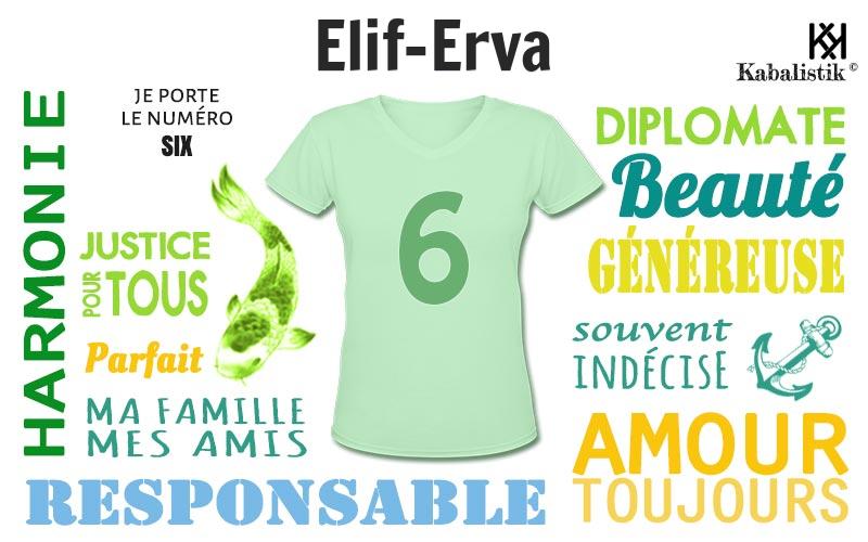 La signification numérologique du prénom Elif-Erva