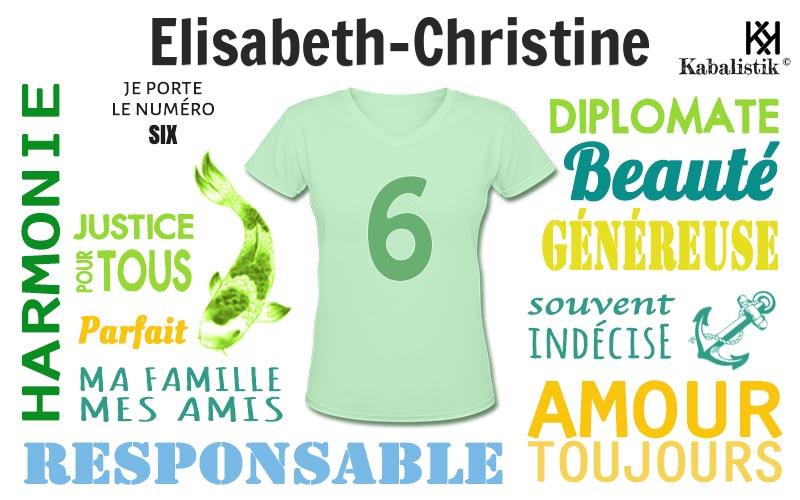La signification numérologique du prénom Elisabeth-Christine