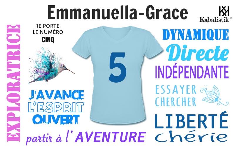 La signification numérologique du prénom Emmanuella-Grace