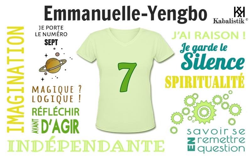 La signification numérologique du prénom Emmanuelle-Yengbo
