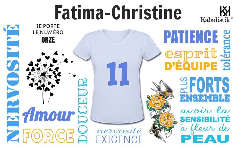 La signification numérologique du prénom Fatima-Christine