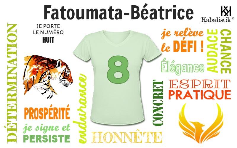 La signification numérologique du prénom Fatoumata-Béatrice