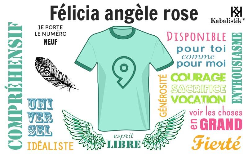 La signification numérologique du prénom Félicia Angèle Rose