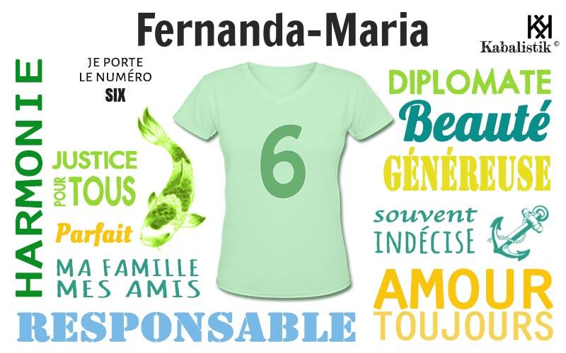 La signification numérologique du prénom Fernanda-Maria