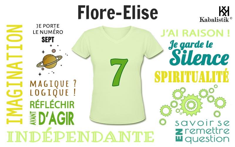 La signification numérologique du prénom Flore-Elise