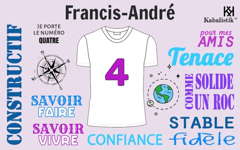 La signification numérologique du prénom Francis-André