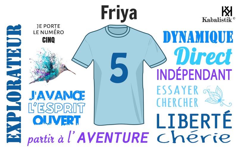 La signification numérologique du prénom Friya