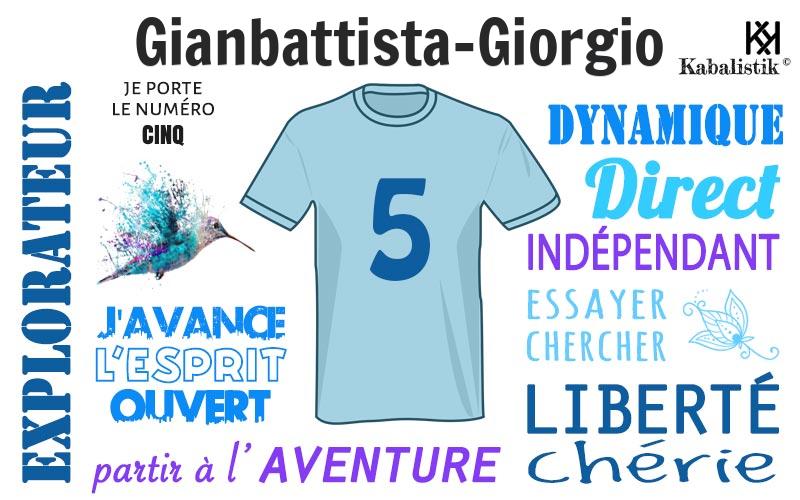 La signification numérologique du prénom Gianbattista-Giorgio