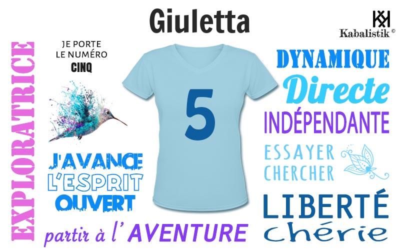 La signification numérologique du prénom Giuletta